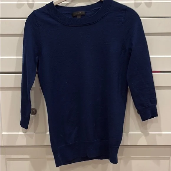 J. Crew Deep Blue merino tippi Sweater - Picture 1 of 3